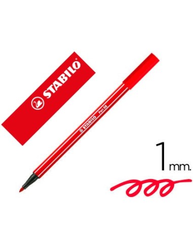 ROTULADOR STABILO ACUARELABLE PEN 68 ROJO CARMIN 1 MM