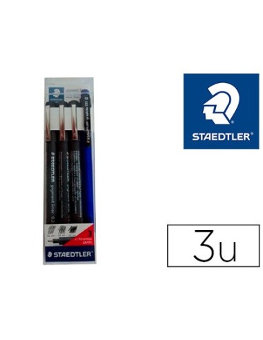 ROTULADOR STAEDTLER MICRO NG.BOLSA 3UD.0,2 -0,4- 0,8MM+PORTAMINAS 777