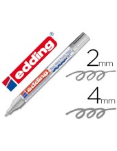 ROTULADOR EDDING PUNTA FIBRA 750 PLATA PUNTA REDONDA 3,5 MM