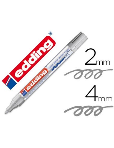 ROTULADOR EDDING PUNTA FIBRA 750 PLATA PUNTA REDONDA 3,5 MM