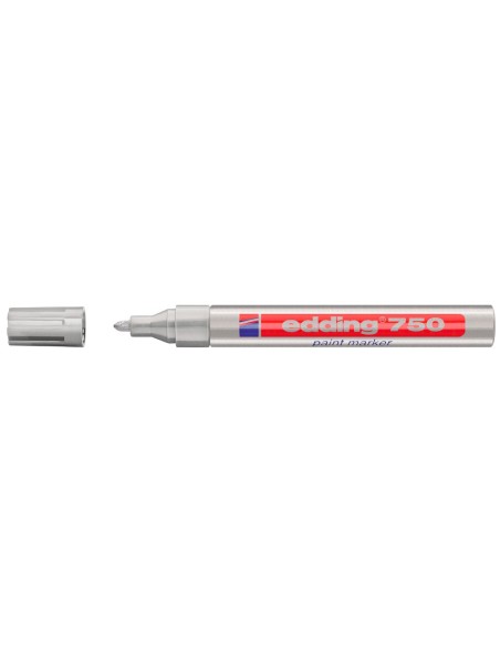 ROTULADOR EDDING PUNTA FIBRA 750 PLATA PUNTA REDONDA 3,5 MM