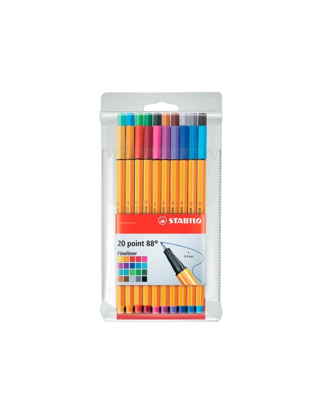 ROTULADOR STABILO PUNTA FIBRA POINT 88 ESTUCHE 20 COL.SURT.8820