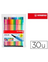 ROTULADOR STABILO ACUARELABLE PEN 68. 24 COLORES STD+6 NEON 6830-1