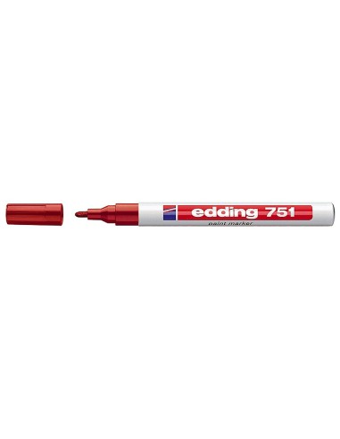 ROTULADOR EDDING PUNTA FIBRA 751 ROJO PUNTA REDONDA 1,5 MM