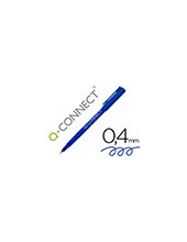 ROTULADOR Q-CONNECT PUNTA DE FIBRA FINE LINER AZUL 0.4 MM 2