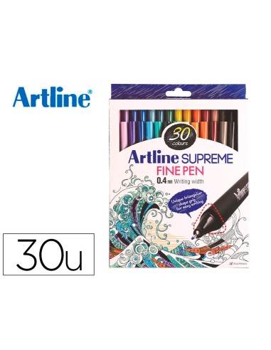 ROTULADOR ARTLINE SUPREME EPFS200 FINE LINER FIBRA 0,4MM 30 UD.SURT.