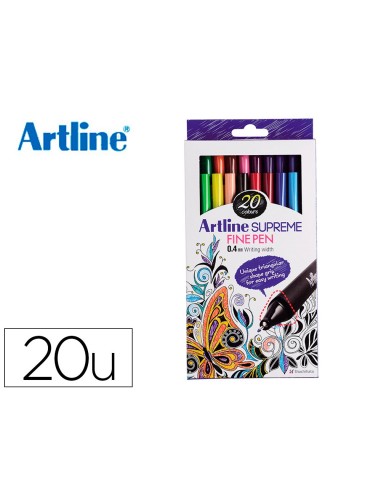 ROTULADOR ARTLINE SUPREME EPFS200 FINE LINER FIBRA 0,4MM 20 UD.SURT.