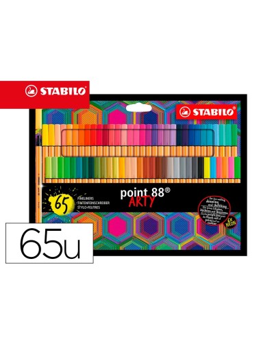 ROTULADOR STABILO POINT 88 FIBRA ARTY LINE  CARTON 65 UD.SURT.