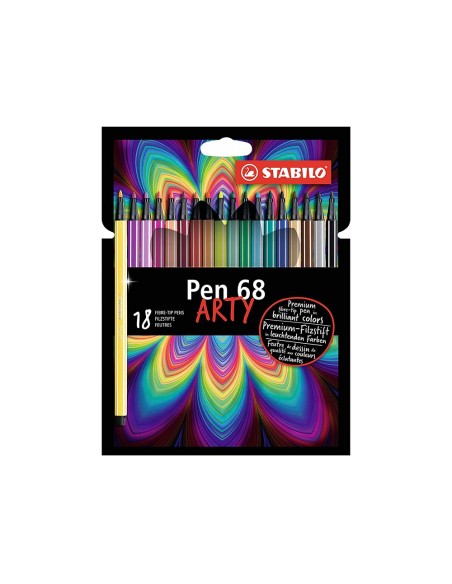 ROTULADOR STABILO ACUARELABLE PEN 68  CARTON 18 UD.SURT.