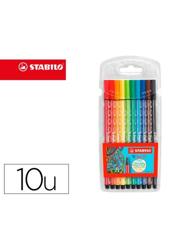 ROTULADOR STABILO ACUARELABLE PEN 68  CARTON 10 UD.SURT.