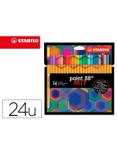 ROTULADOR STABILO POINT 88 FIBRA ARTY LINE  CARTON 24 UD.SURT.