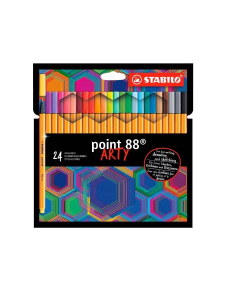 ROTULADOR STABILO POINT 88 FIBRA ARTY LINE  CARTON 24 UD.SURT.