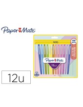 ROTULADOR PAPER MATE FLAIR PASTEL FIBRA 12 UD.SURT.