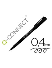 ROTULADOR Q-CONNECT PUNTA DE FIBRA FINE LINER NEGRO 0.4 MM