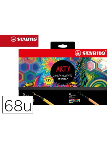 ROTULADOR STABILO ACUARELABLE PEN 68/88 ARTYLINE HERO 68 UD.SURT.