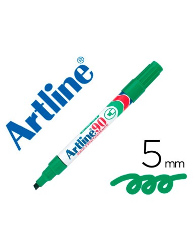 ROTULADOR ARTLINE MARCADOR PERM.EK-90 VER PUNTA BISELADA 5 MM PAPEL M