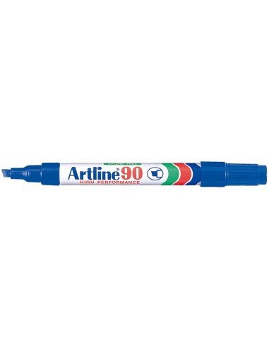ROTULADOR ARTLINE MARCADOR PERM.EK-90 AZUL PUNTA BISELADA 5 MM PAPEL