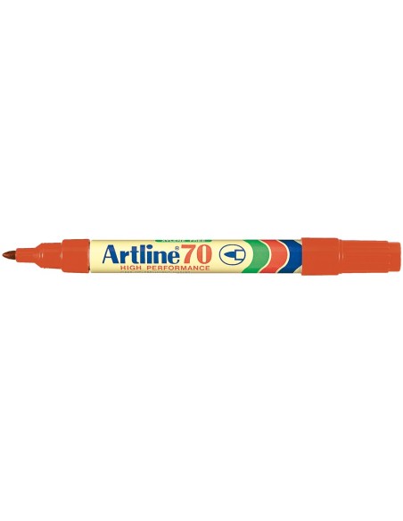 ROTULADOR ARTLINE MARCADOR PERM.EK-70 ROJO PUNTA RED.1.5 MM PAPEL MET