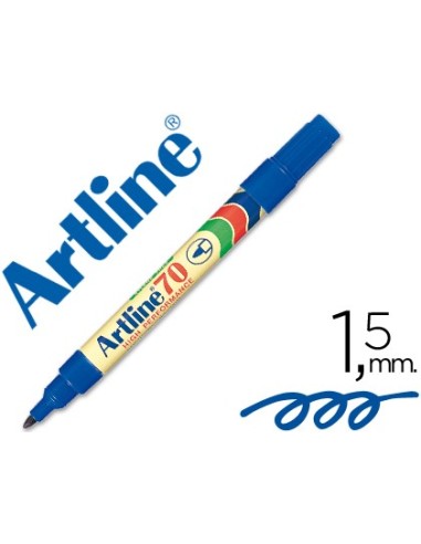 ROTULADOR ARTLINE MARCADOR PERM.EK-70 AZUL PUNTA RED.1.5 MM PAPEL MET