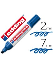 ROTULADOR EDDING MARCADOR PERM.500 AZUL PUNTA BISELADA 7 MM