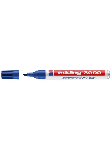 ROTULADOR EDDING MARCADOR PERM.3000 AZUL PUNTA RED.3 MM