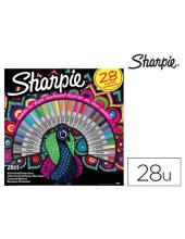 ROTULADOR SHARPIE PERMANENTE PUNTA FINA CAJA 28 UD.SURT.