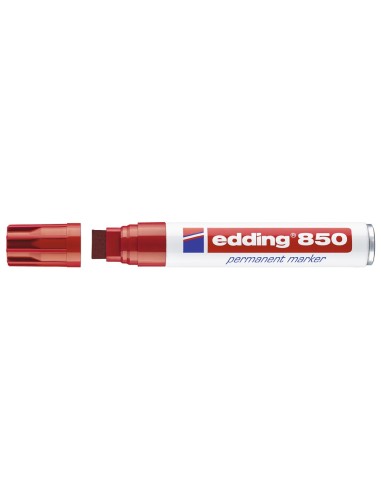 ROTULADOR EDDING MARCADOR PERMANENTE 850 ROJO PUNTA BISELADA