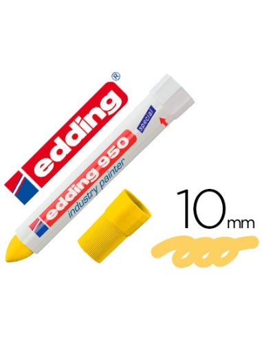 ROTULADOR EDDING PERM.950 PASTA OPACA AM.PUNTA RED.10MM SUP. OXIDO