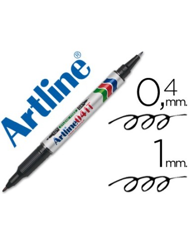 ROTULADOR ARTLINE MARCADOR PERM.EK-041T NEGRO DOBLE PUNTA 0.4 Y 1.0 M