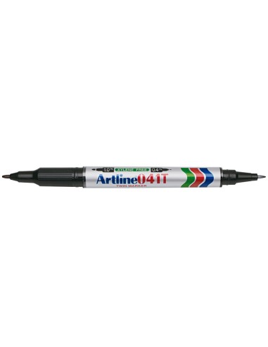 ROTULADOR ARTLINE MARCADOR PERM.EK-041T NEGRO DOBLE PUNTA 0.4 Y 1.0 M