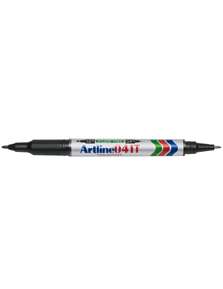 ROTULADOR ARTLINE MARCADOR PERM.EK-041T NEGRO DOBLE PUNTA 0.4 Y 1.0 M