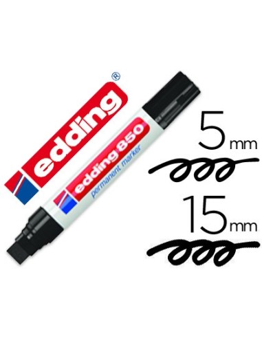 ROTULADOR EDDING MARCADOR PERMANENTE 850 NEGRO PUNTA BISELADA 16 MM