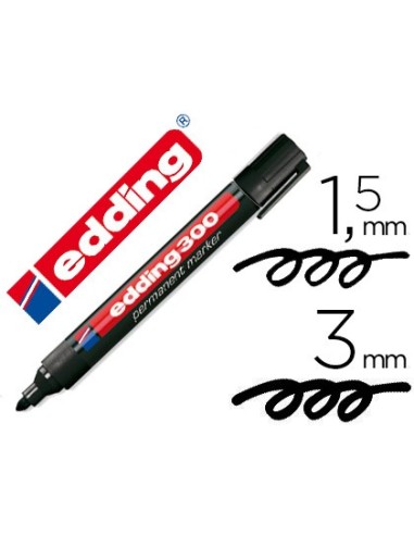 ROTULADOR EDDING MARCADOR PERM 300 NEGRO PUNTA RED.1.5 MM