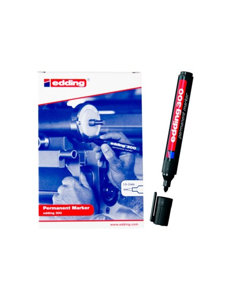 ROTULADOR EDDING MARCADOR PERM 300 NEGRO PUNTA RED.1.5 MM