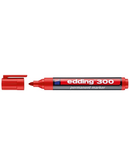 ROTULADOR EDDING MARCADOR PERM 300 ROJO PUNTA RED.1.5 MM