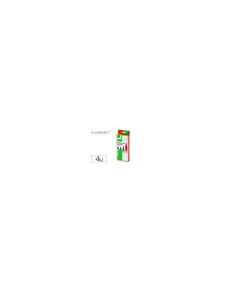 ROTULADOR Q-CONNECT MARCADOR PERMANENTE ESTUCHE DE 4 COLORES SURTIDO ROTULADOR Q-CONNECT MARCADOR PERMANENTE ESTUCHE DE 4 COLORES SURTIDO