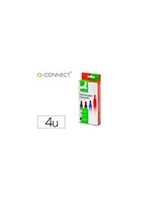 ROTULADOR Q-CONNECT MARCADOR PERM.ESTUCHE 4 COL.SURT.PUNTA RED.3.0MM 2