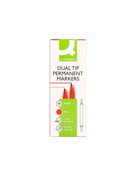 ROTULADOR Q-CON.MARCADOR PERMANENTE DOBLE RJ. 0,4MM 1MM