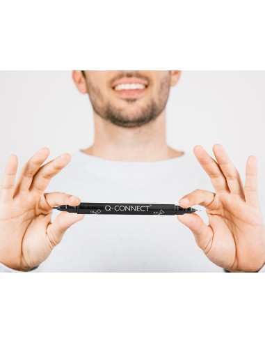 ROTULADOR Q-CON.MARCADOR PERMANENTE DOBLE NG.4MM 1MM