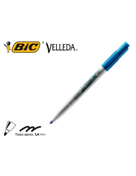 ROTULADOR BIC VELLEDA PIZARRA AZUL PUNTA RED.2 MM