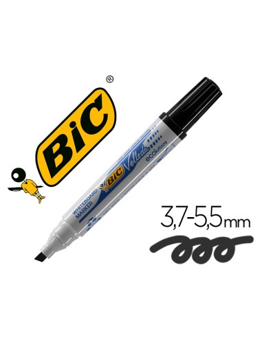 ROTULADOR BIC VELLEDA PIZARRA NEGRO PUNTA BISELADA 5.9 MM