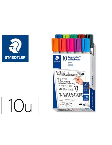 ROTULADOR STAEDTLER LUMOCOLOR 351 PIZA BL. RED.2MM RECARGA 10 UD.COL.