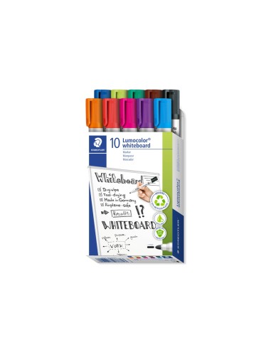 ROTULADOR STAEDTLER LUMOCOLOR 351 PIZA BL. RED.2MM RECARGA 10 UD.COL.
