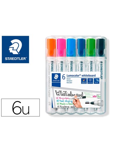 ROTULADOR STAEDTLER LUMOCOLOR 351 PIZARRA BL. RED.2MM RECA  6 UD.COL.