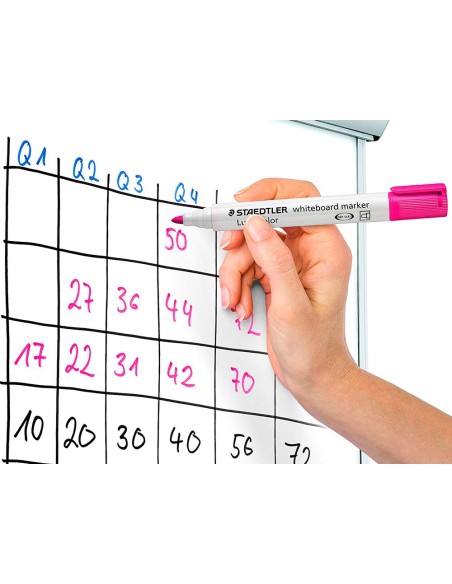 ROTULADOR STAEDTLER LUMOCOLOR 351 PIZARRA BL.PUNTA RED.2MM REC.ROSA