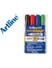 ROTULADOR ARTLINE PIZARRA EK-517 4 PUNTA RED.2 MM BOLSA 4 ROTULADORES