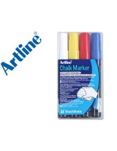 ROTULADOR ARTLINE PIZARRA VER NEGRA EPW-4-ST COL.SURT. BOLSA 4 ROTULA