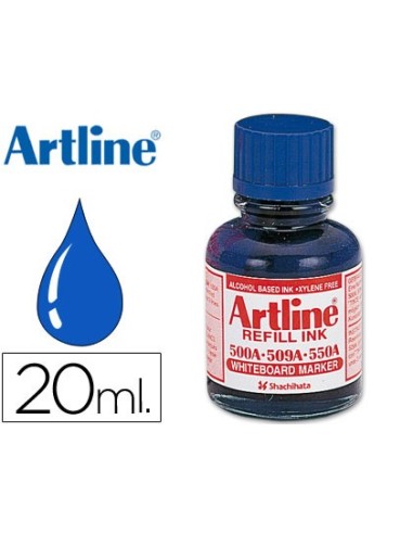 TINTA ROTULADOR PIZARRA BLANCA ARTLINE AZUL FRASCO 20ML 500-A