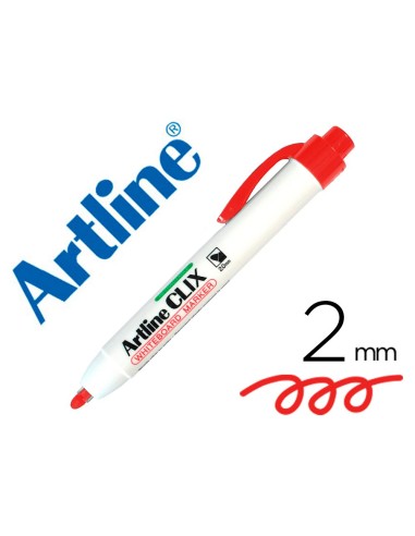 ROTULADOR ARTLINE CLIX PIZARRAEK-573A ROJO PUNTA RETACTIL RED.2,00 MM