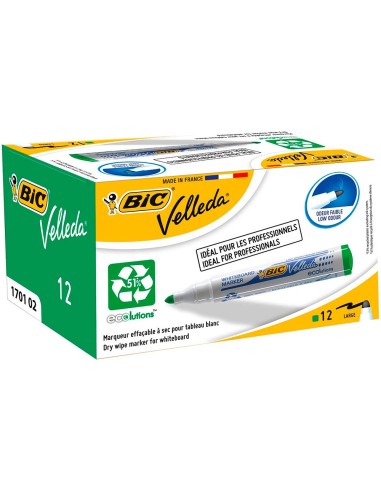 ROTULADOR BIC VELLEDA PARA PIZARRA VERDE PUNTA REDONDA 1,3 MM